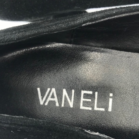 VANELi Black Suede Bow Pointed Toe Heels, Size 8 - Picture 7 of 12